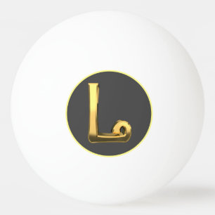 Personalisierter Goldener Buchstabe L Tischtennisball