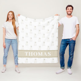 Personalisierter Goldener Doodle Fleecedecke