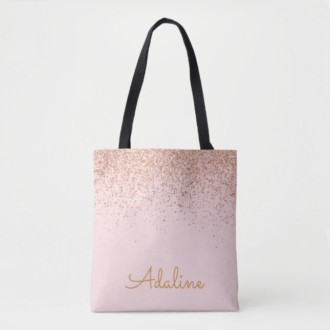 Personalisierter goldener Glitter-Monogramm-Name (Vorderseite)