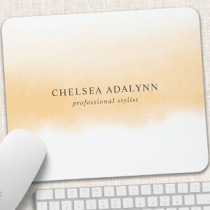 Personalisierter goldener Wasserfarben-Firmenname Mousepad