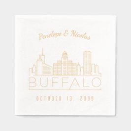 Personalisierter Goldfoil Buffalo Wedding Napkins Servietten Mit Folie