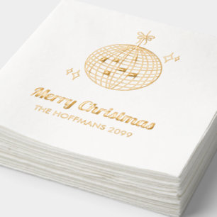 Personalisierter Goldschmied Retro Disco Servietten Mit Folie
