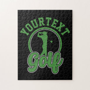 Personalisierter Golf ADD NAME Retro Pro Golfer Sc Puzzle