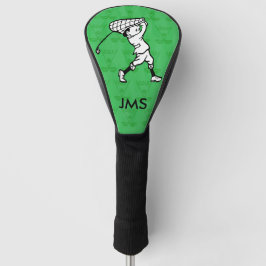 Personalisierter Golf-Cartoongolfspieler Golf Headcover