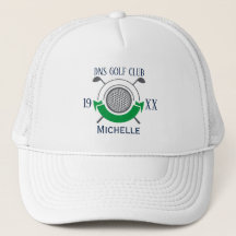 Personalisierter Golf Club Name Classic Trucker Ha