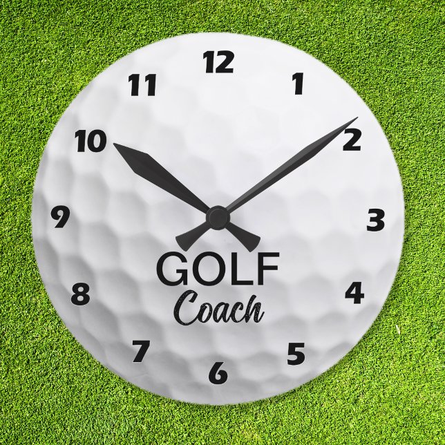 Personalisierter Golf-Coach Runde Wanduhr (Personalized Golfing Coach Round Clock)