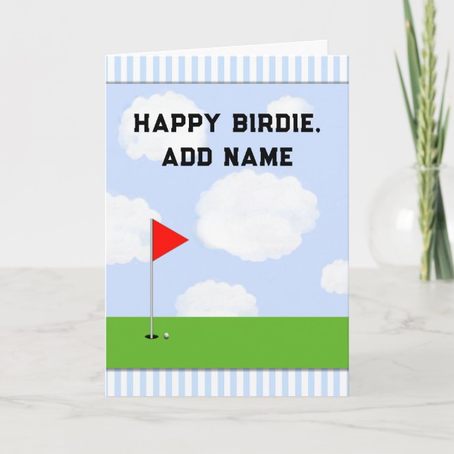 Personalisierter Golf Geburtstag Karte (Vorderseite)