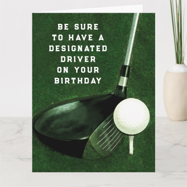 Personalisierter Golf Geburtstag Karte (Vorderseite)