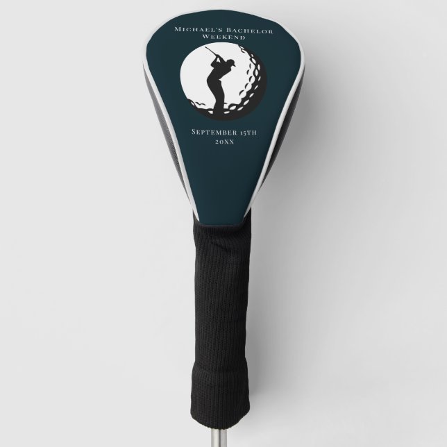 Personalisierter Golf Head Cover | Bachelor Golf P Headcover (Vorderseite)