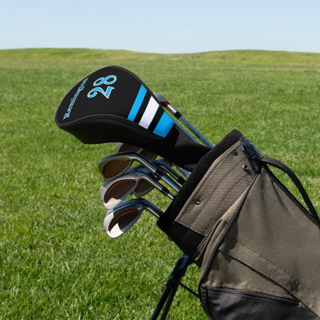Personalisierter Golf Head Cover in Blue Golf Headcover (In SItu)