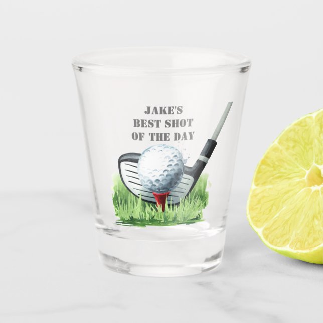 Personalisierter Golf Schnapsglas (Vorderseite)