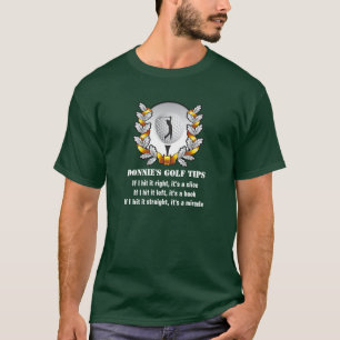 Personalisierter Golf-Spitze-Golfspieler-Grün-T - T-Shirt