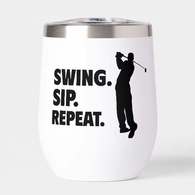 Personalisierter Golf Swing Sip Wiederholung (Vorderseite)