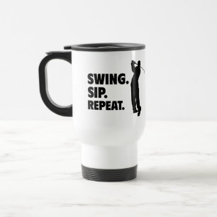 Personalisierter Golf Swing Sip Wiederholung Reisebecher