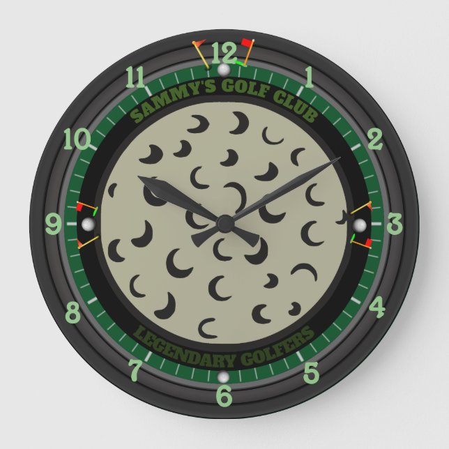 Personalisierter Golfball Große Uhr (Vorderseite)