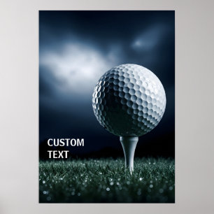 Personalisierter Golfball Poster