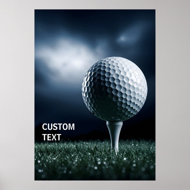 Personalisierter Golfball Poster (Vorne)