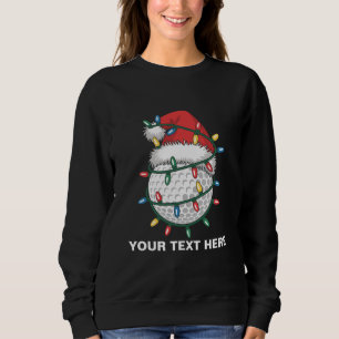 Personalisierter Golfball-Santa-Hut Weihnachtsbele Sweatshirt