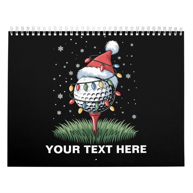 Personalisierter Golfball-Weihnachtsbaum-Santa-Hut Kalender (Titelbild)
