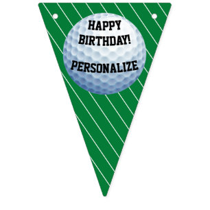 Personalisierter Golfball zum Geburtstag Wimpelkette