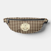 Personalisierter Golfclub Golfer Brown Hahnentritt