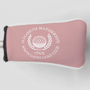 Personalisierter Golfclub-Name Dusty Rose Pink Golf Headcover