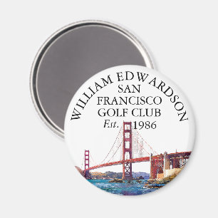 Personalisierter Golfclub-Name San Francisco Magnet
