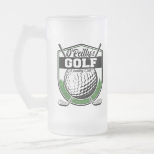Personalisierter Golfer Player Pro Golf Country Cl Mattglas Bierglas