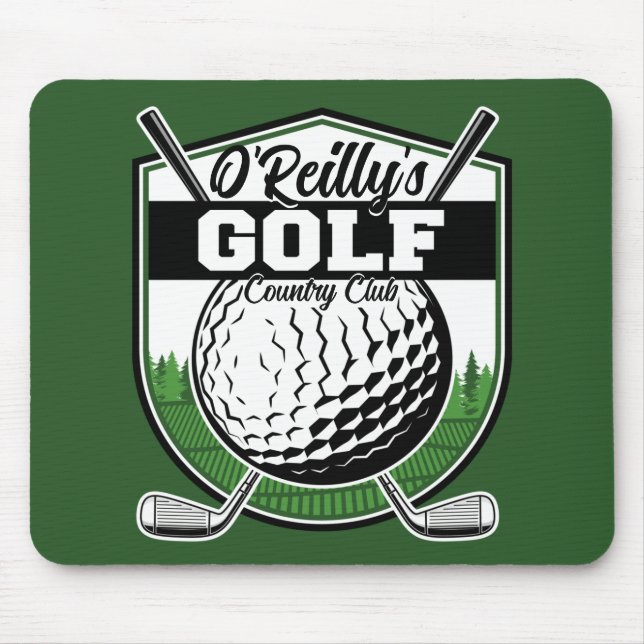 Personalisierter Golfer Player Pro Golf Country Cl Mousepad (Vorne)