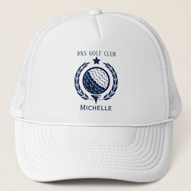 Personalisierter Golfklub Name Classic Truckerkappe (Vorderseite)