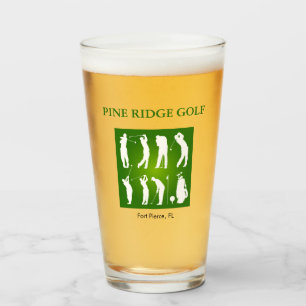 Personalisierter Golfplatz-Glasbecher Glas