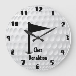 Personalisierter Golfplatz Große Wanduhr