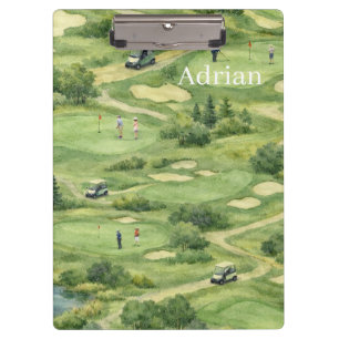 Personalisierter Golfplatz Klemmbrett