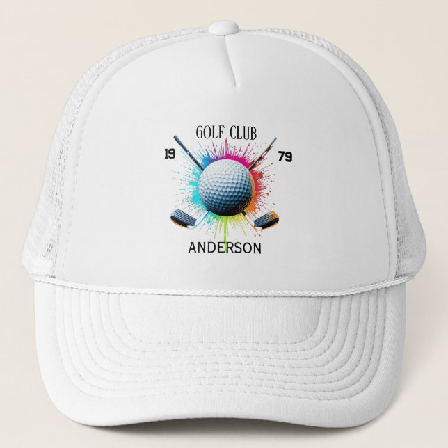 Personalisierter Golfschläger Name Classic Mütze 2 (Vorderseite)