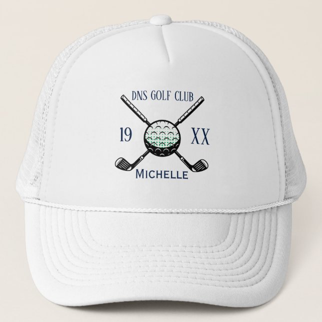 Personalisierter Golfschläger Name Classic Truckerkappe (Vorderseite)