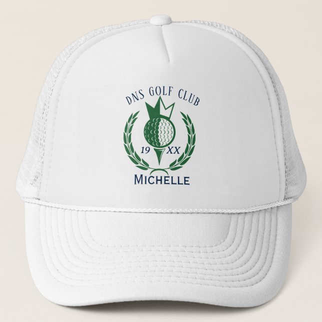Personalisierter Golfschläger Name Classic Truckerkappe (Vorderseite)