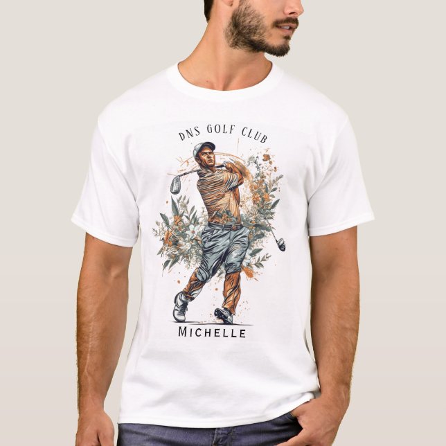 Personalisierter Golfschlägername Klassisch T-Shirt (Vorderseite)