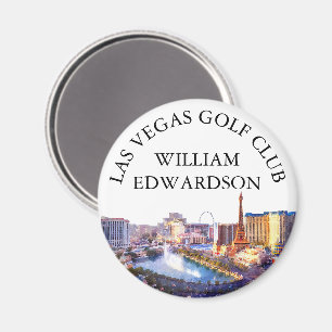 Personalisierter Golfschlägername Las Vegas Skylin Magnet