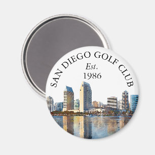 Personalisierter Golfschlägername San Diego Skylin Magnet