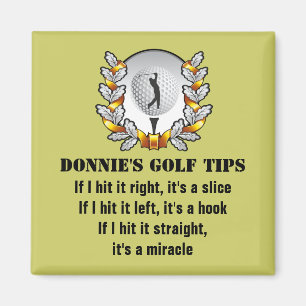 Personalisierter Golftipp Golfer Green Magnet