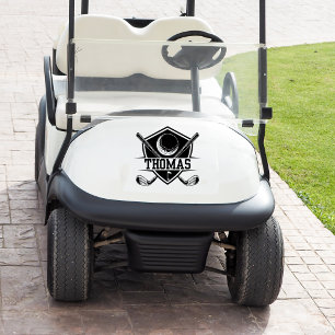 Personalisierter Golfwagen Aufkleber