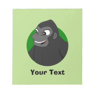 Personalisierter Gorilla Cartoon Notepad Notizblock