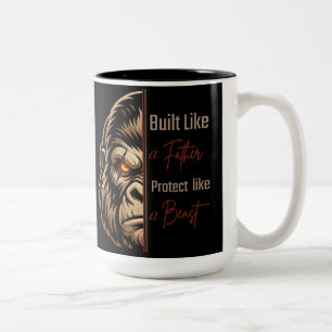 Personalisierter Gorilla-Vater-Becher mit individu Zweifarbige Tasse