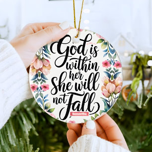 Personalisierter Gott ist in ihr Christlich Keramik Ornament