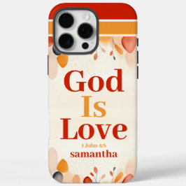 Personalisierter Gott ist Liebe Boho Christlich iPhone 16 Pro Max Hülle