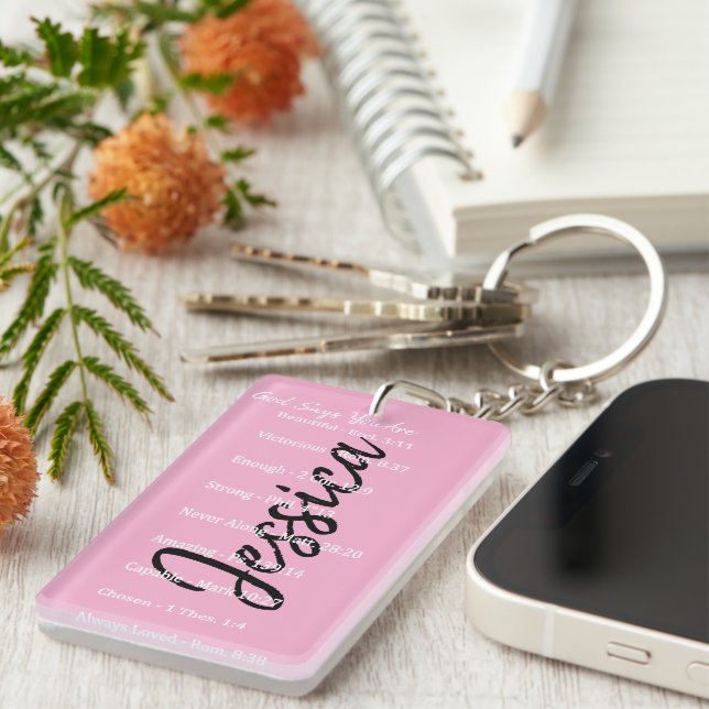 Personalisierter Gott sagt, du bist es, Schriften Schlüsselanhänger (Vorderseite rechts)