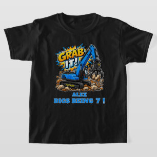 Personalisierter Grab It Blue Bagger T-Shirt