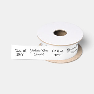 Personalisierter Grad Grad Grad Klasse Schwarz-wei Satinband