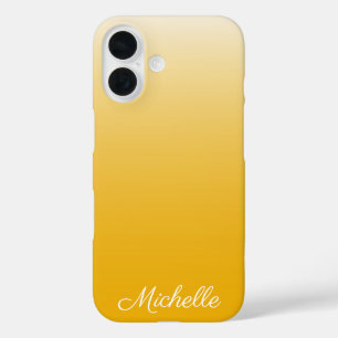 Personalisierter Gradient Ober gelb iPhone 16 Hülle