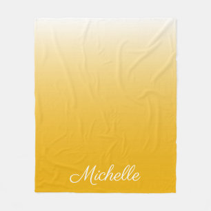 Personalisierter Gradient Ober gelb Fleecedecke